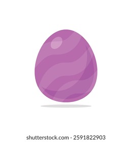 Purple Easter Egg with Waves Vector
