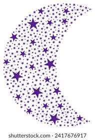 Purple eclipse glitter stars icon Vector 5