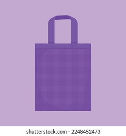 purple eco tote vector bag