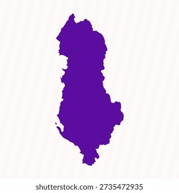 Purple Editable Albania Simple Map