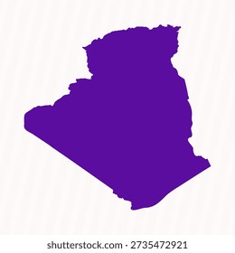 Purple Editable Algeria Simple Map