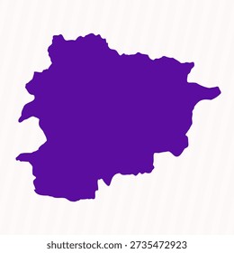 Purple Editable Andorra Simple Map