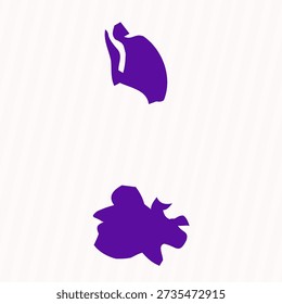 Purple Editable Antigua and Barbuda Simple Map