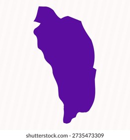 Purple Editable Dominica Simple Map