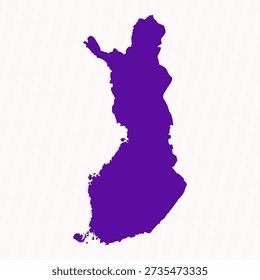 Purple Editable Finland Simple Map
