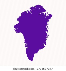 Purple Editable Greenland Simple Map