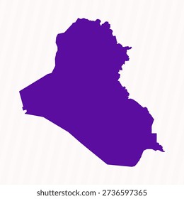 Purple Editable Iraq Simple Map