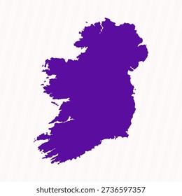 Purple Editable Ireland Simple Map