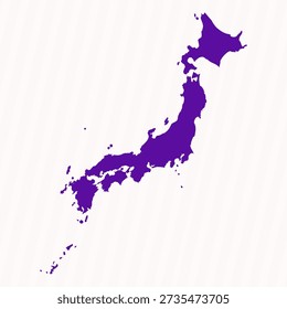 Purple Editable Japan Simple Map