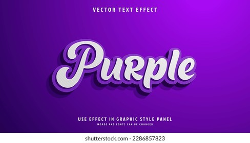 Purple Editable text effect with Purple background