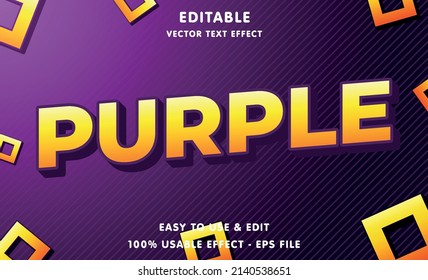 purple editable text effect with modern and simple style, usable for logo or campaign title