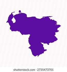 Purple Editable Venezuela Simple Map