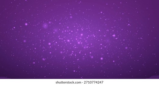 Efecto púrpura de chispas y partículas de luz.