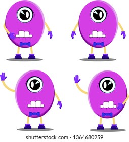 Purple Egg Monster Vector