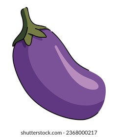 purple eggplant design vector isolated