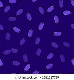 purple eggplant pattern, vector illustration