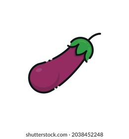 Purple eggplant for preparing salads and food