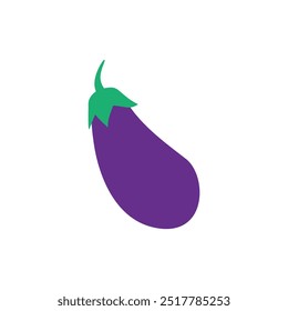 Purple Eggplant Vector Graphic for Healthy Eating