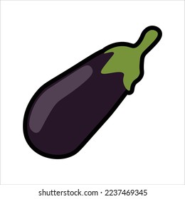 Purple Eggplant Vegetable Illustration Vector