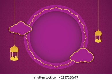 Purple Eid al-fitr background, ramadan background