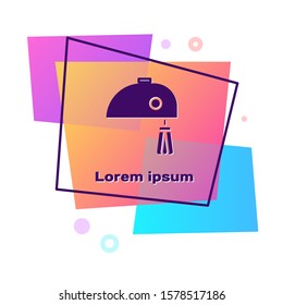 Purple Electric mixer icon isolated on white background. Kitchen blender. Color rectangle button. Vector Illustration
