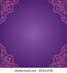 Purple Elegant vector background with vintage corners