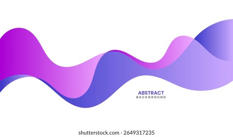 Purple elegant wave business banner background