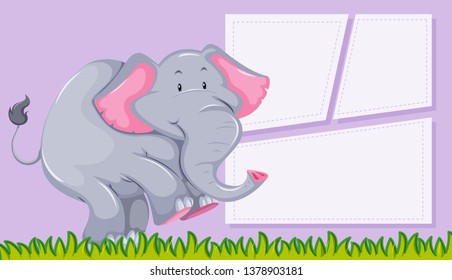 ilustración de fondo de elefante púrpura