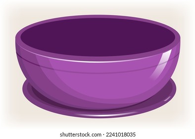 purple empty plate with saucer