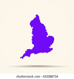 Purple England Map Illustration