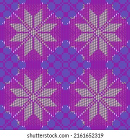 Purple ethnic motifs. Christmas gift wrapping paper. Seamless background for fabrics, textiles, packaging and wallpaper. Vector illustration.