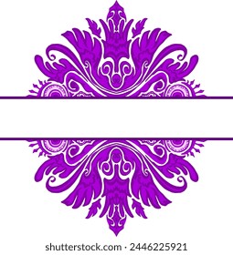 Purple Eye Ball Angel Ornament Frame Border Vector For Decoration Design	
