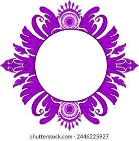 Purple Eye Ball Angel Ornament Frame Border Vector For Decoration Design	
