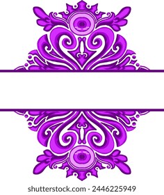 Purple Eye Ball Angel Ornament Frame Border Vector For Decoration Design	
