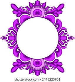Purple Eye Ball Angel Ornament Frame Border Vector For Decoration Design	
