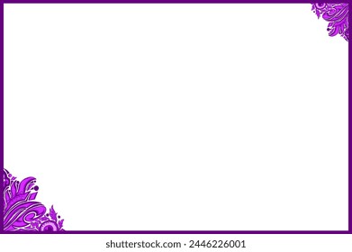 Purple Eye Ball Angel Ornament Frame Border Vector For Decoration Design	
