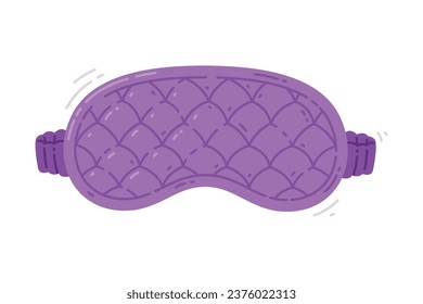 Purple Eye Mask for Sleeping as Cloth Cover to Block out Light Vector Illustration