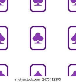 Púrpura cayendo jugando cartas patrón sin fisuras.