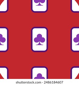 Purple falling playing cards seamless pattern.