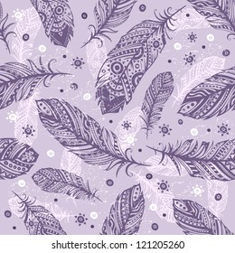 Purple feather pattern