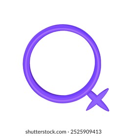 purple female gender identity vector logo icon without background