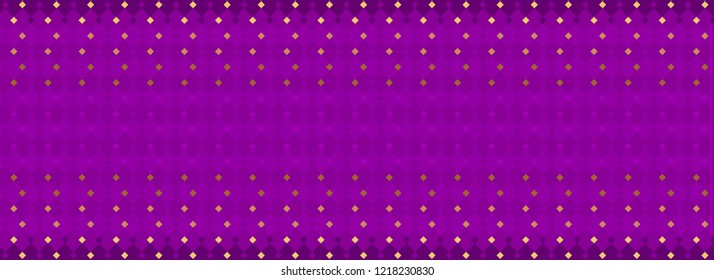 Purple festive backdrop for Xmas party. Blank place in center for logo, text. Element of graphic design. Happy New Year 2019 banner. Fantasy geometric template. Trendy color. Little shining diamonds