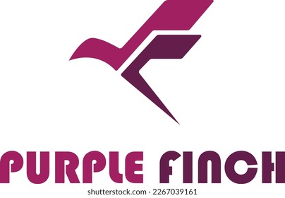 Purple Finch Logo Vector File svg