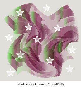 Purple fire, light white, gray abstraction.