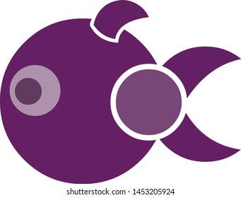 PURPLE FISH ILLUSTRATION VECTOR GRAPHIC 