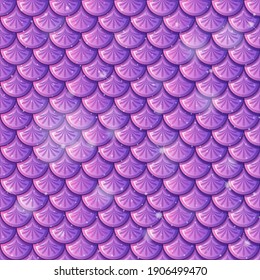 Purple fish scale seamless pattern background illustration