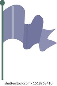 Purple flag, illustration, vector on white background.