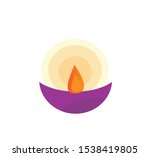 purple flame pot graphic vector