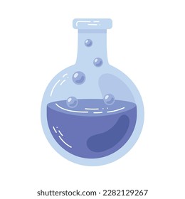 purple flask design over white