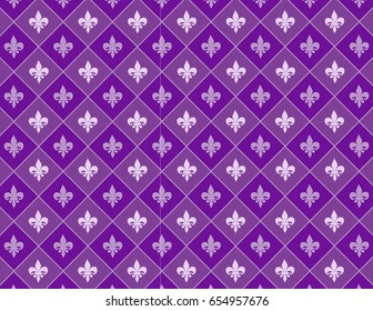 Purple Fleur-de-lis Background